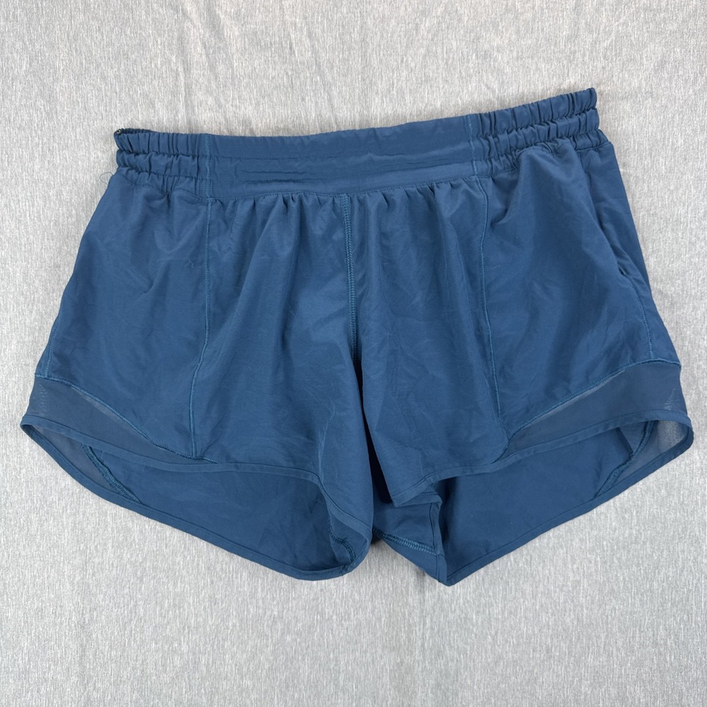 Lululemon Track That Shorts 10 Tall Blue Athleisure Running Loungewear Sport Gym
